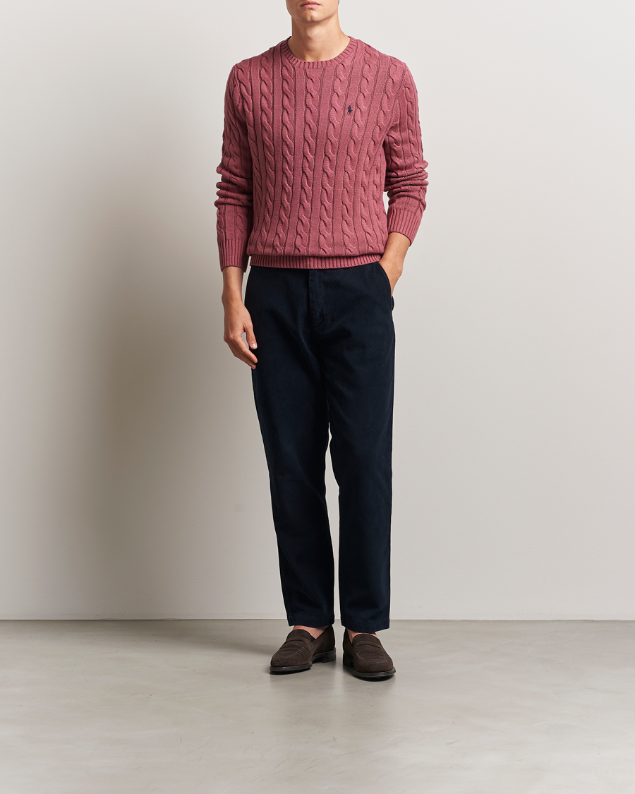 Herre | Trøjer | Polo Ralph Lauren | Cotton Cable Pullover Prune Juice