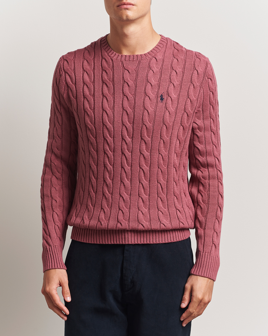 Herre | Trøjer | Polo Ralph Lauren | Cotton Cable Pullover Prune Juice