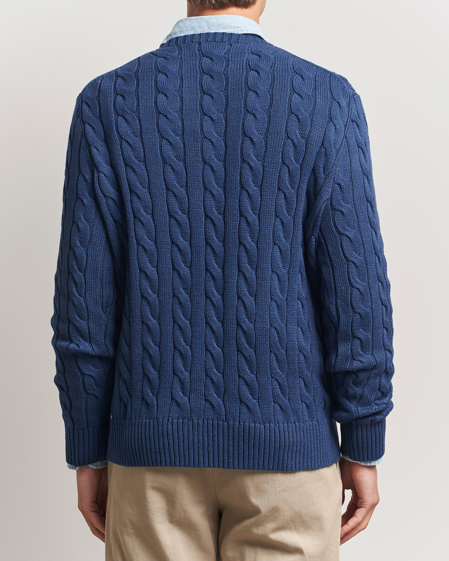 Herre | Trøjer | Polo Ralph Lauren | Cotton Cable Pullover Light Navy