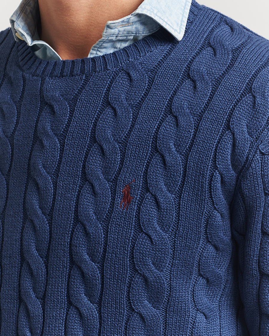 Herre | Trøjer | Polo Ralph Lauren | Cotton Cable Pullover Light Navy