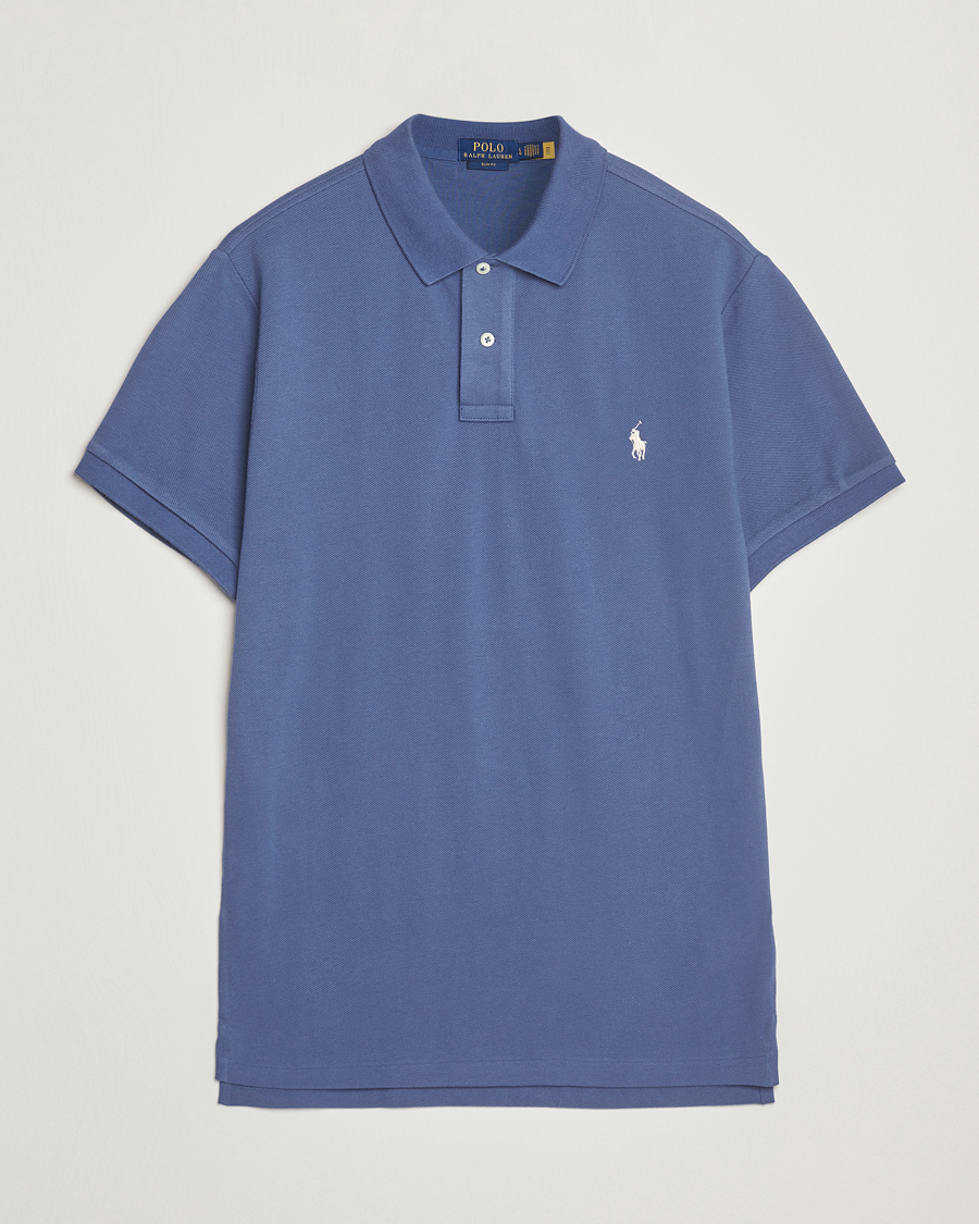 Herre | Polotrøjer | Polo Ralph Lauren | Slim Fit Polo Earth Blue