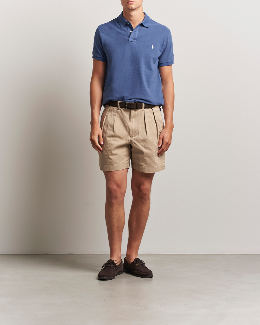 Herre | Polotrøjer | Polo Ralph Lauren | Slim Fit Polo Earth Blue