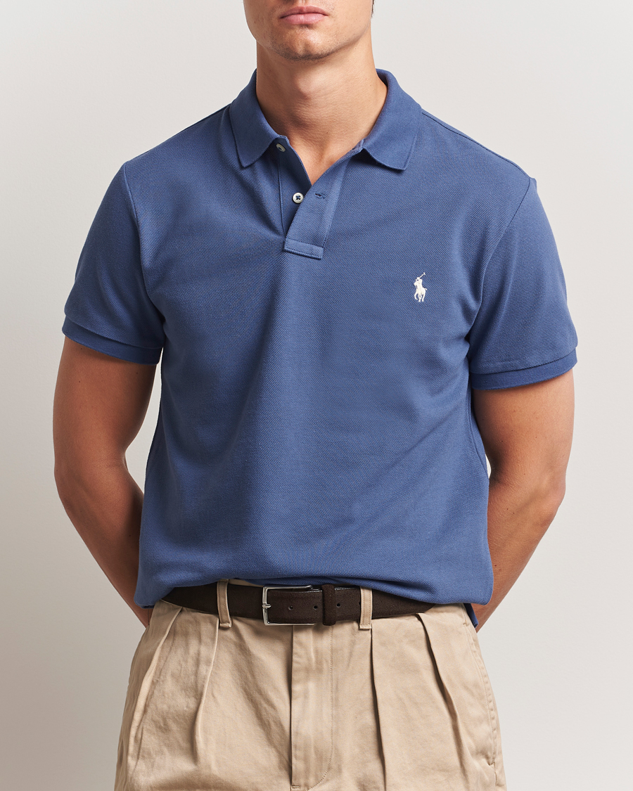 Herre | Polotrøjer | Polo Ralph Lauren | Slim Fit Polo Earth Blue