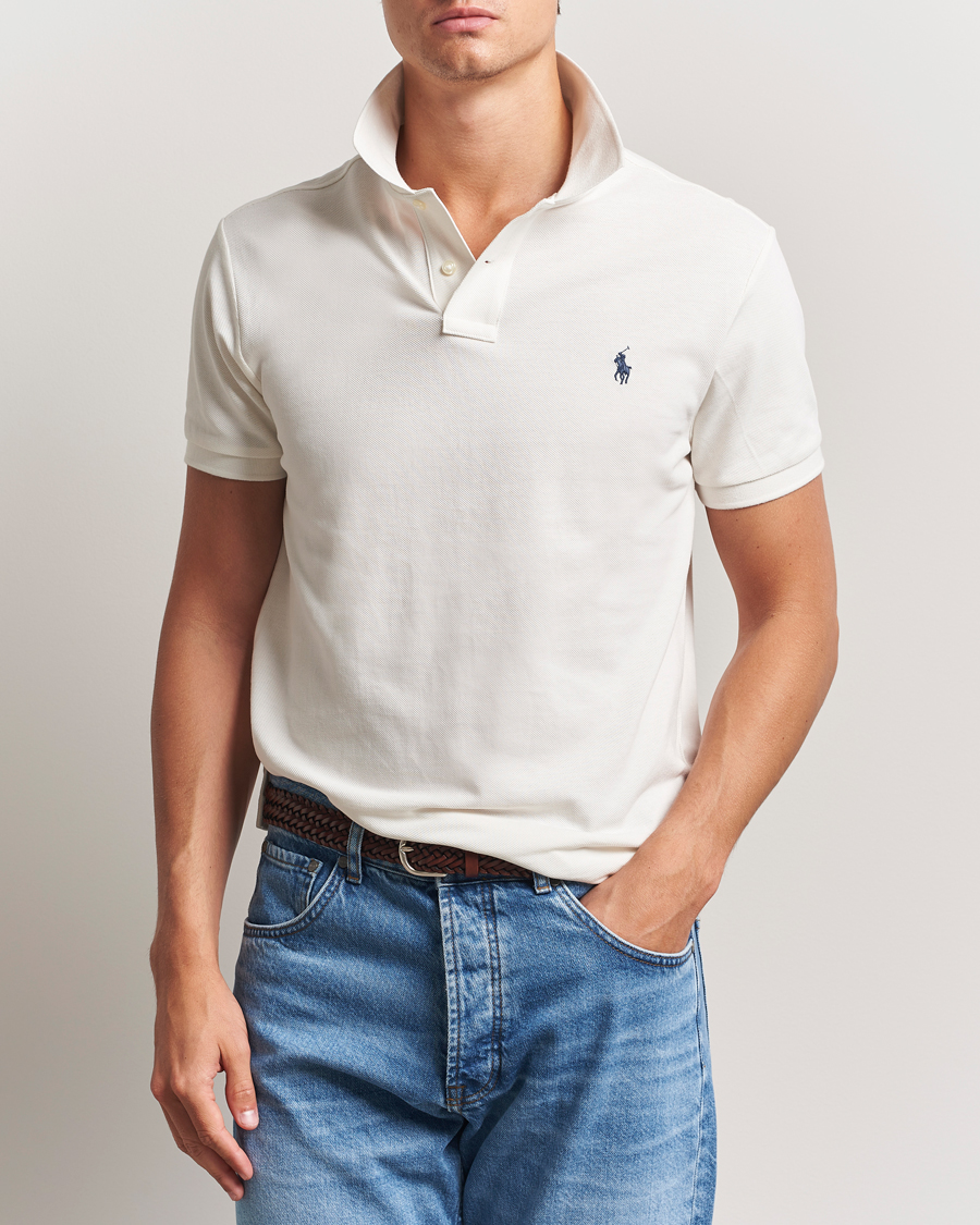 Herre | Polotrøjer | Polo Ralph Lauren | Slim Fit Polo Pale Cream