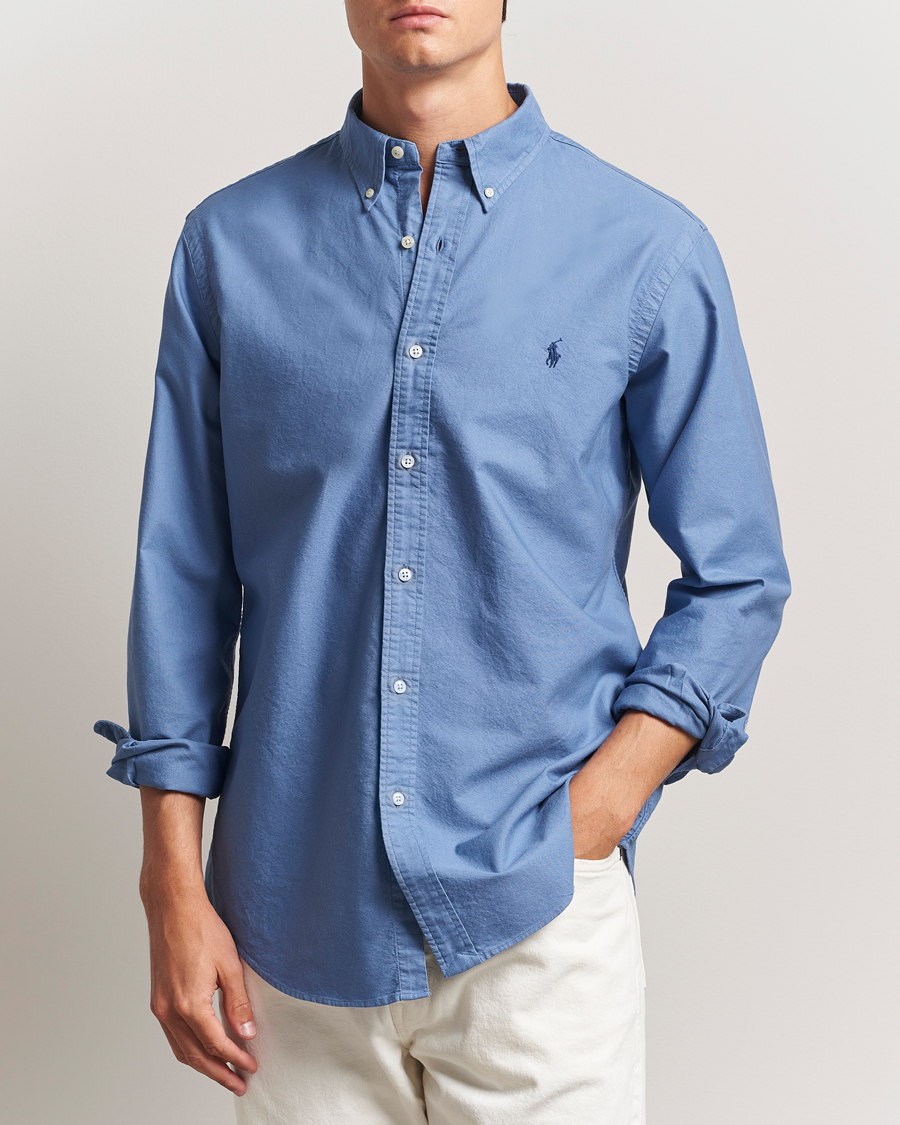 Herre | Skjorter | Polo Ralph Lauren | Custom Fit Oxford Shirt Bastille Blue