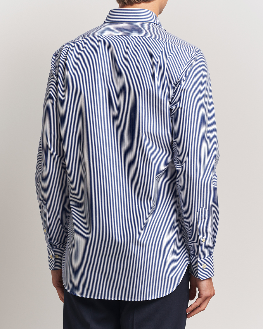 Herre | Skjorter | Polo Ralph Lauren | Slim Fit Stripe Dress Shirt Royal/White