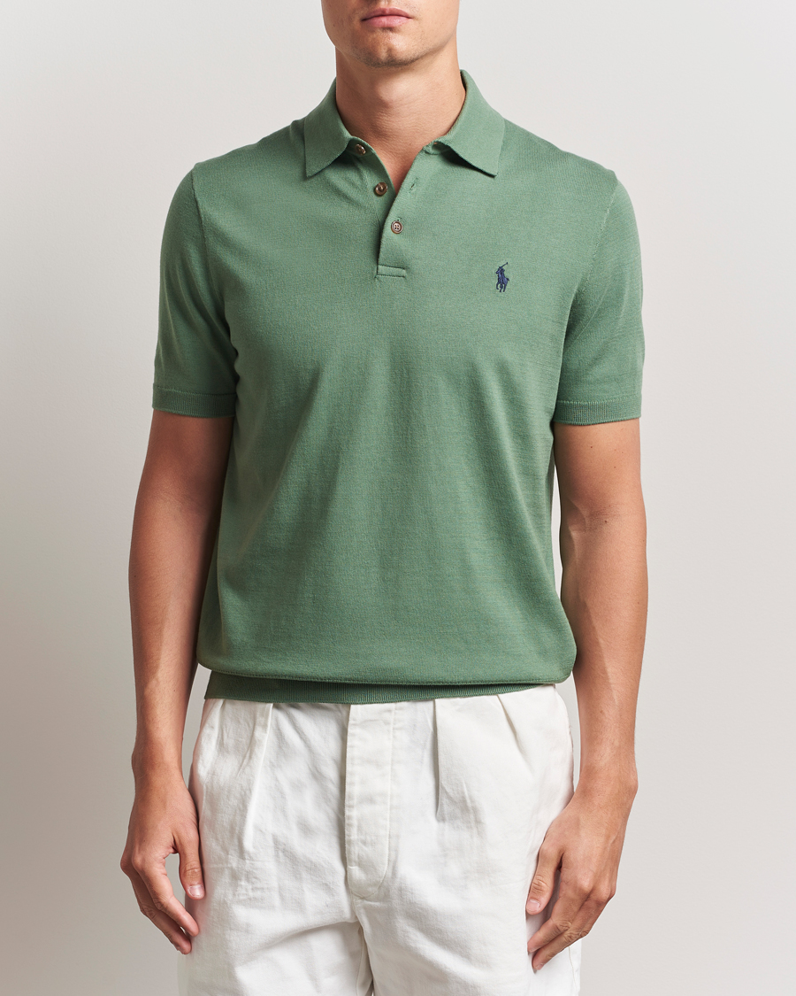 Herre | Trøjer | Polo Ralph Lauren | Knitted Short Sleeve Polo Fatigue