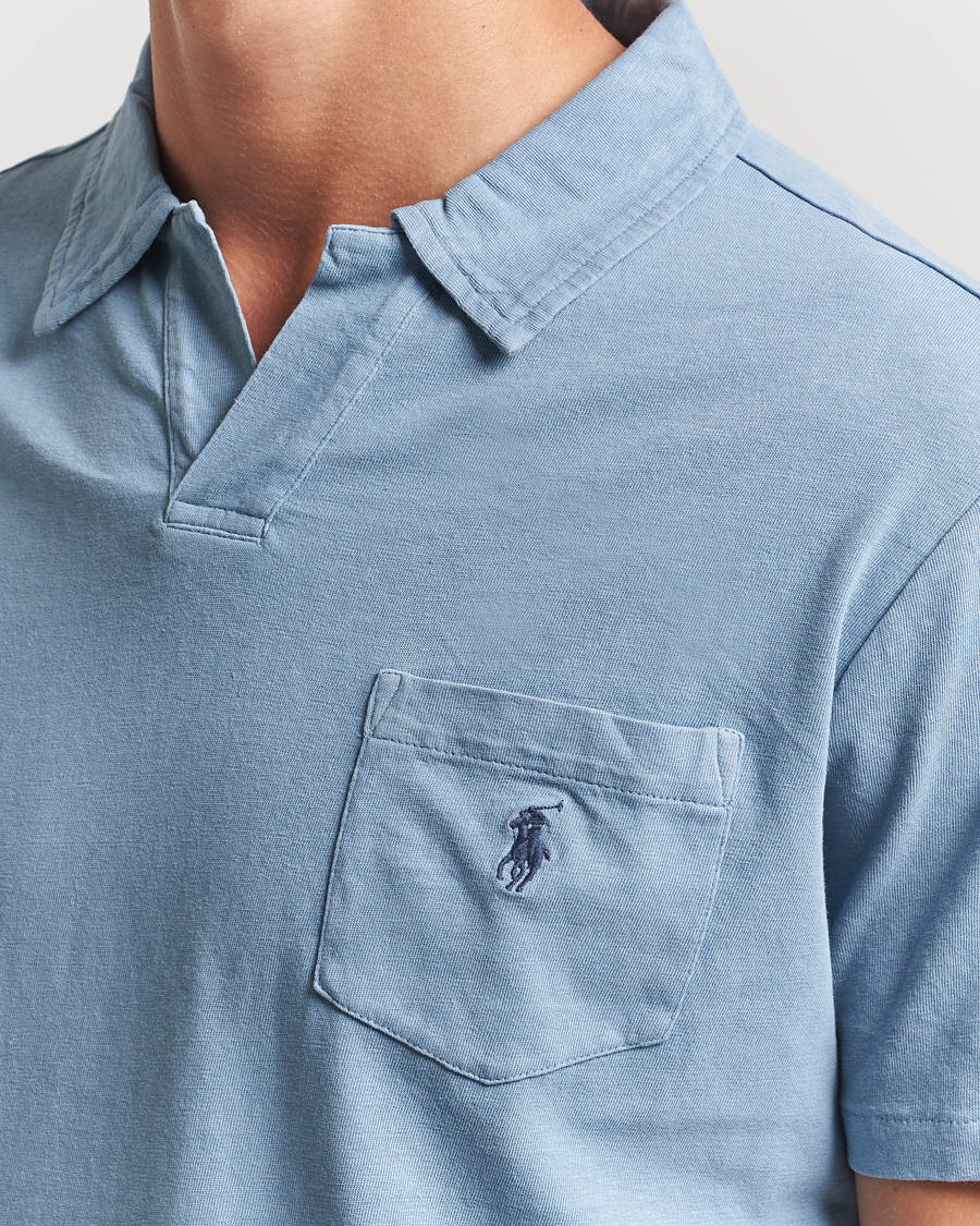 Herre | Polotrøjer | Polo Ralph Lauren | Johnny Cotton/Linen Polo Channel Blue