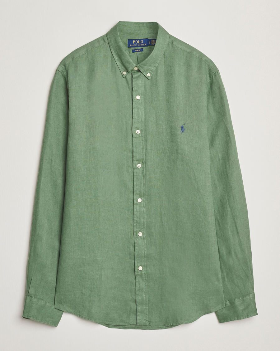 Herre | Skjorter | Polo Ralph Lauren | Slim Fit Linen Shirt Fatigue