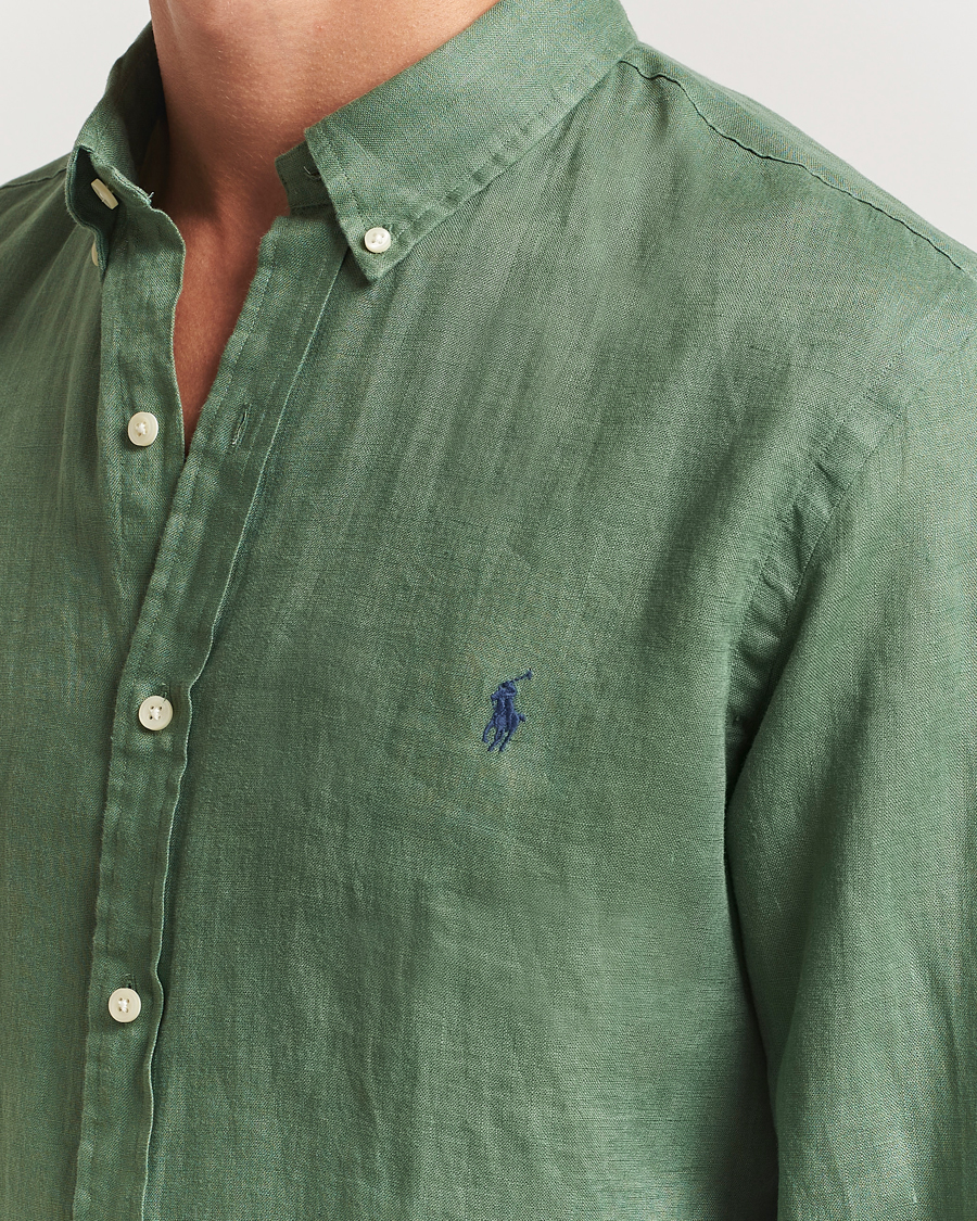 Herre | Skjorter | Polo Ralph Lauren | Slim Fit Linen Shirt Fatigue