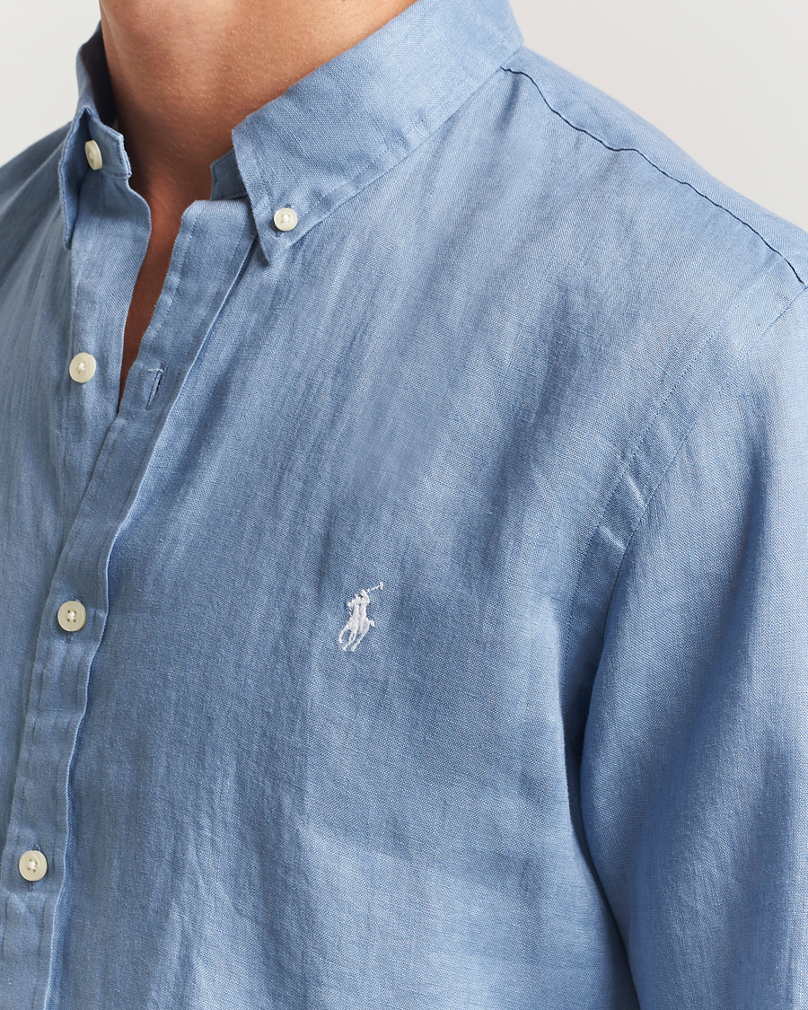 Herre | Skjorter | Polo Ralph Lauren | Slim Fit Linen Shirt Channel Blue