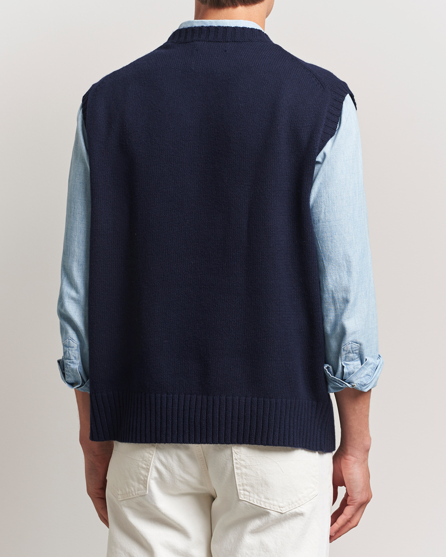 Herre | Trøjer | Polo Ralph Lauren | US Flag Cotton/Wool Vest Hunter Navy