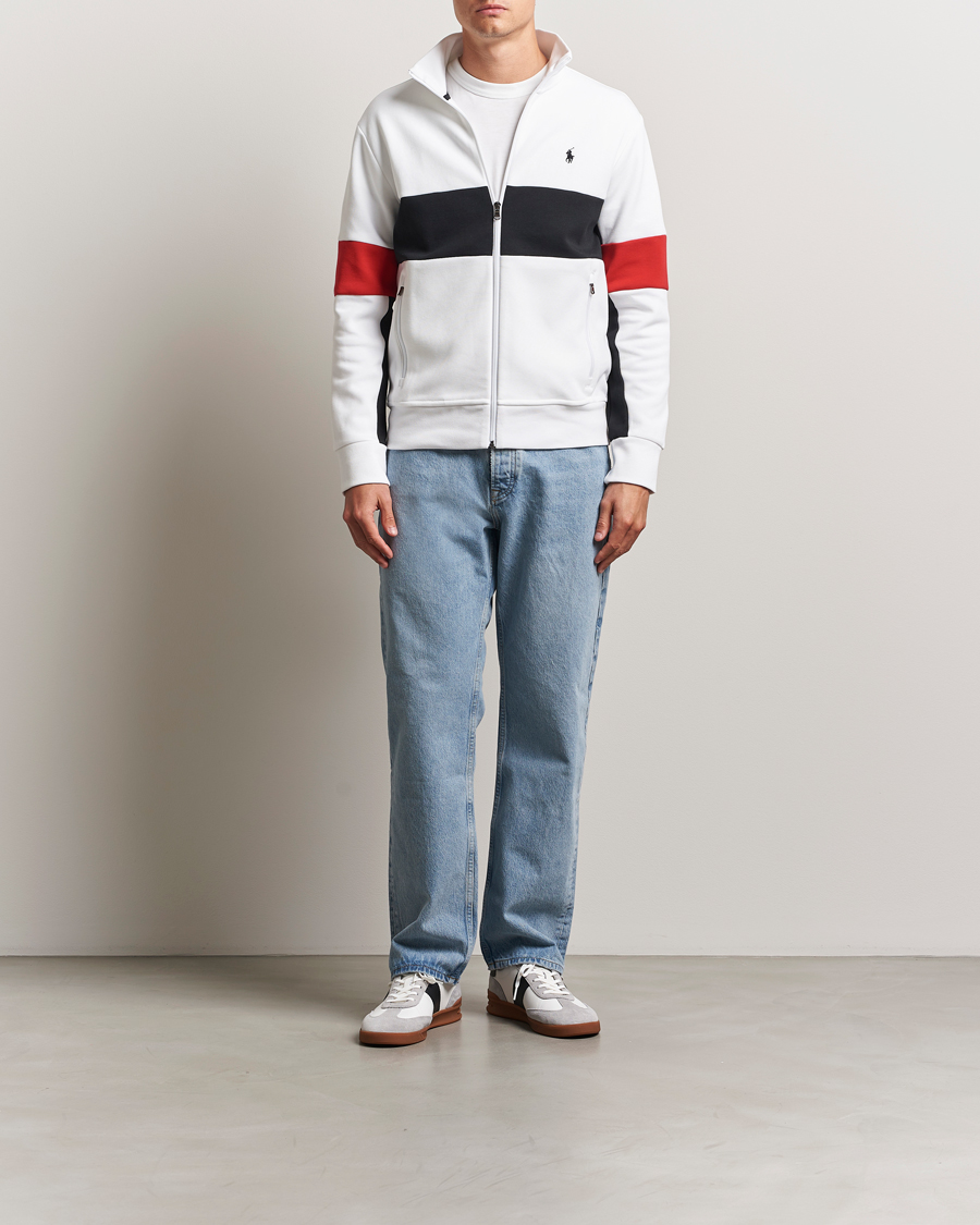 Herre | Trøjer | Polo Ralph Lauren | Striped Track Jacket Ceramic White/Multi