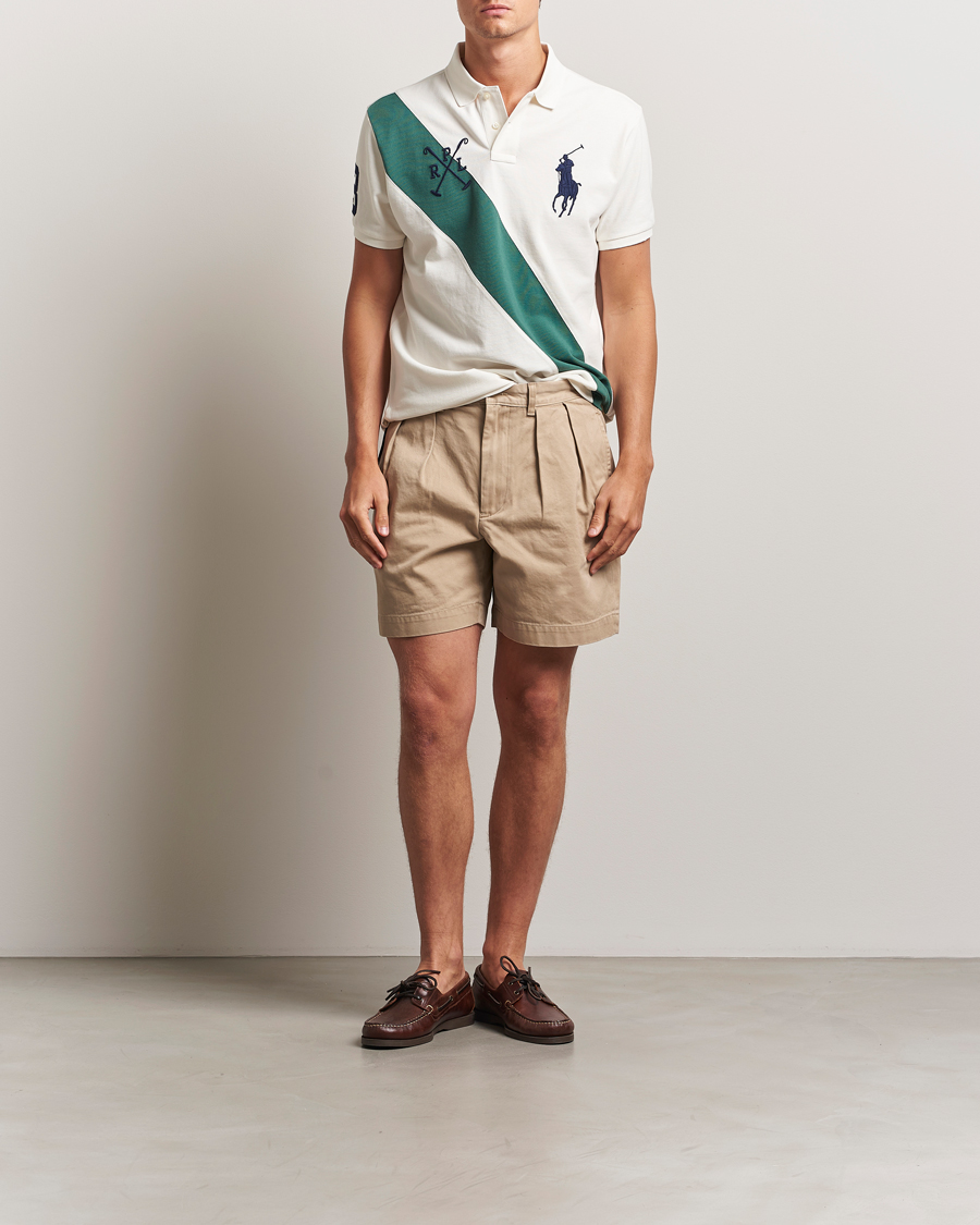 Herre | Polotrøjer | Polo Ralph Lauren | Custom Slim Diagonal Stripe Polo Nevis/Washed Forest