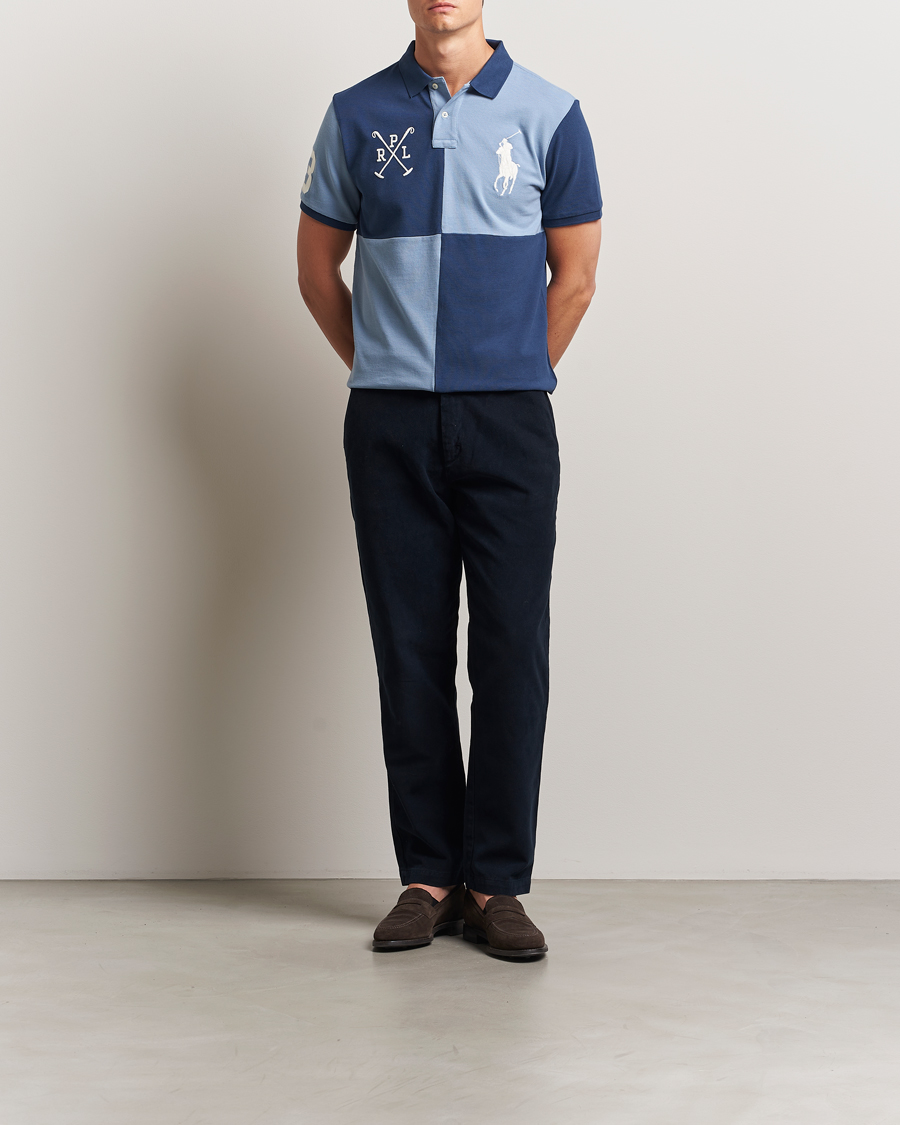 Herre | Polotrøjer | Polo Ralph Lauren | Custom Slim Check Polo Rustic Navy/Channel Blue
