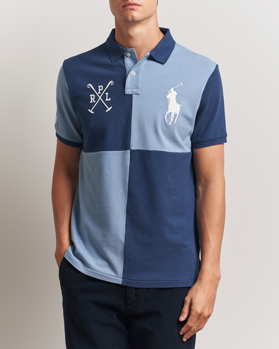 Herre | Polotrøjer | Polo Ralph Lauren | Custom Slim Check Polo Rustic Navy/Channel Blue