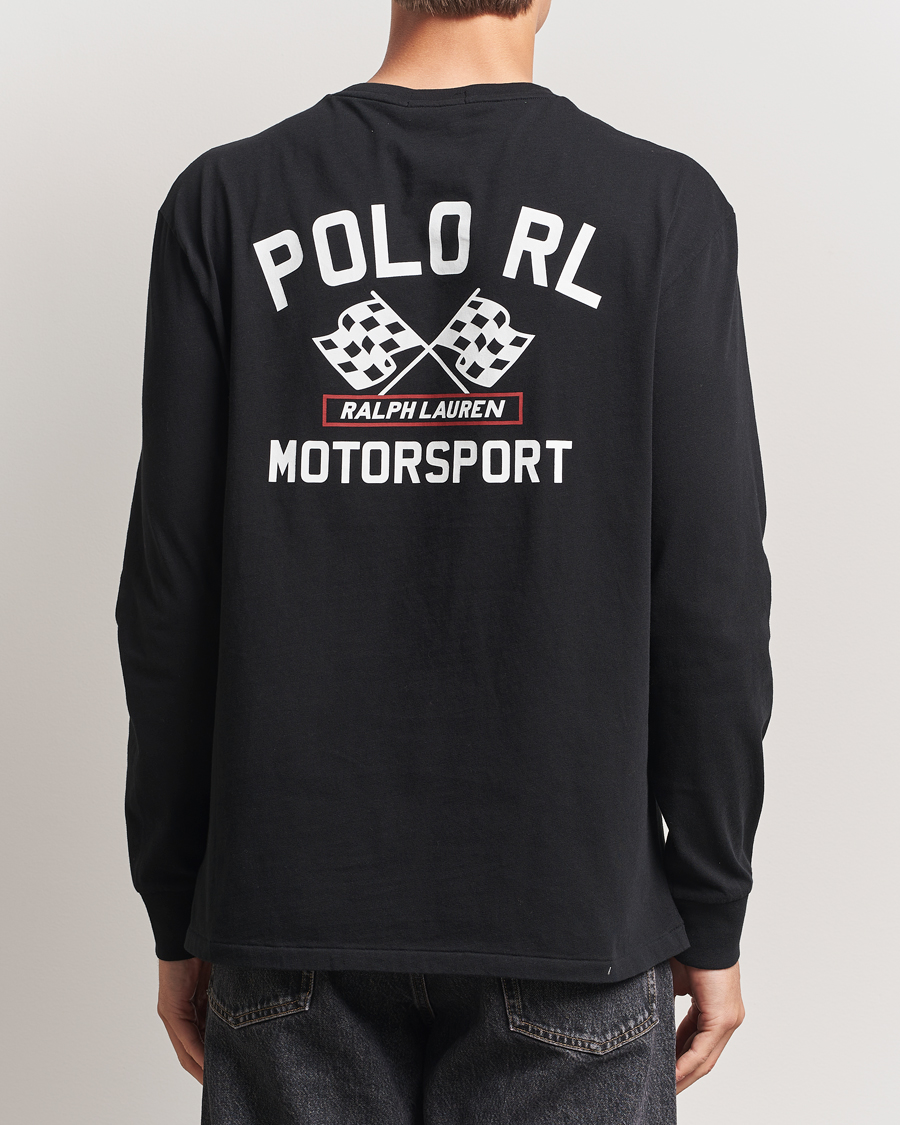 Herre | T-Shirts | Polo Ralph Lauren | RL Motorsport Long Sleeve Tee Polo Black