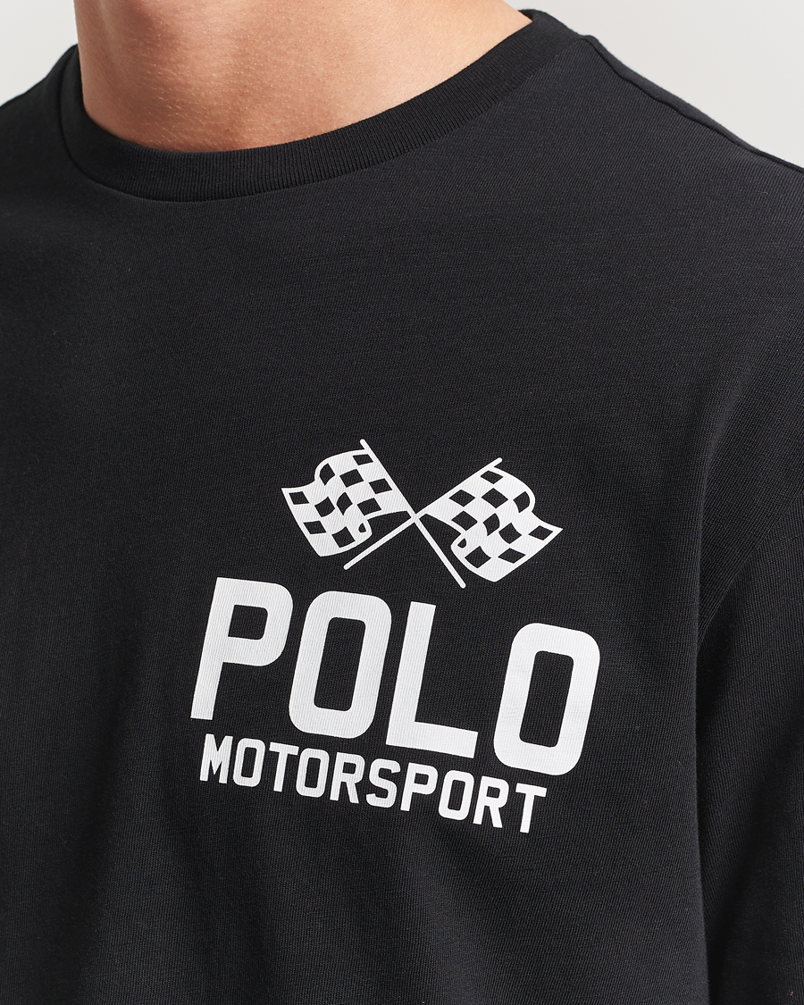 Herre | T-Shirts | Polo Ralph Lauren | RL Motorsport Long Sleeve Tee Polo Black