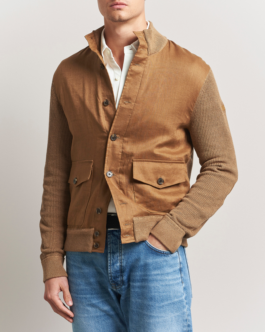 Herre | Trøjer | Polo Ralph Lauren | Linen Skeet Jacket Brown Linen Combo