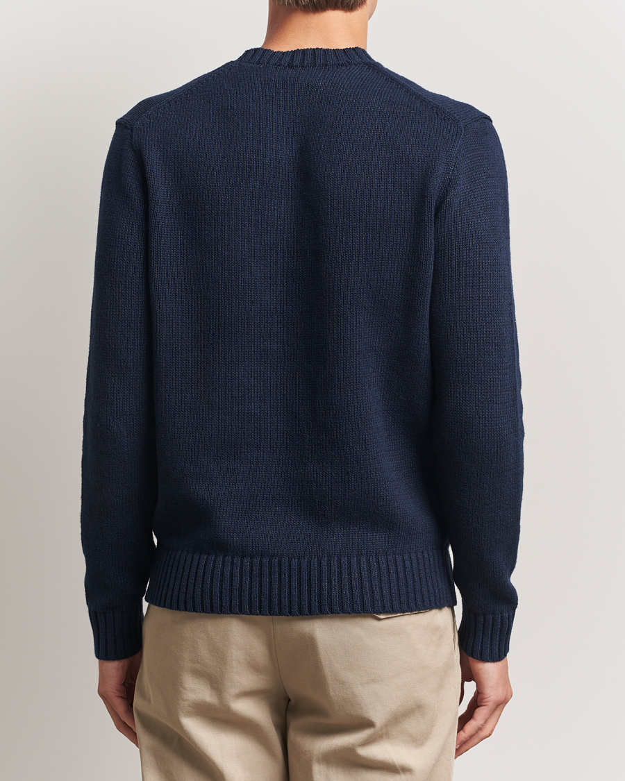 Herre | Trøjer | Polo Ralph Lauren | Linen/Cotton Bear Pullover Bear Navy