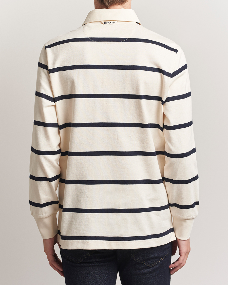 Herre | Trøjer | GANT | Thin Stripe Heavy Rugger Cream