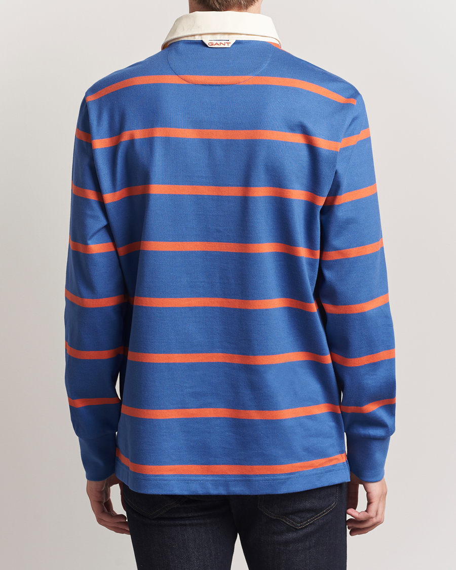 Herre | Trøjer | GANT | Thin Stripe Heavy Rugger Rich Blue