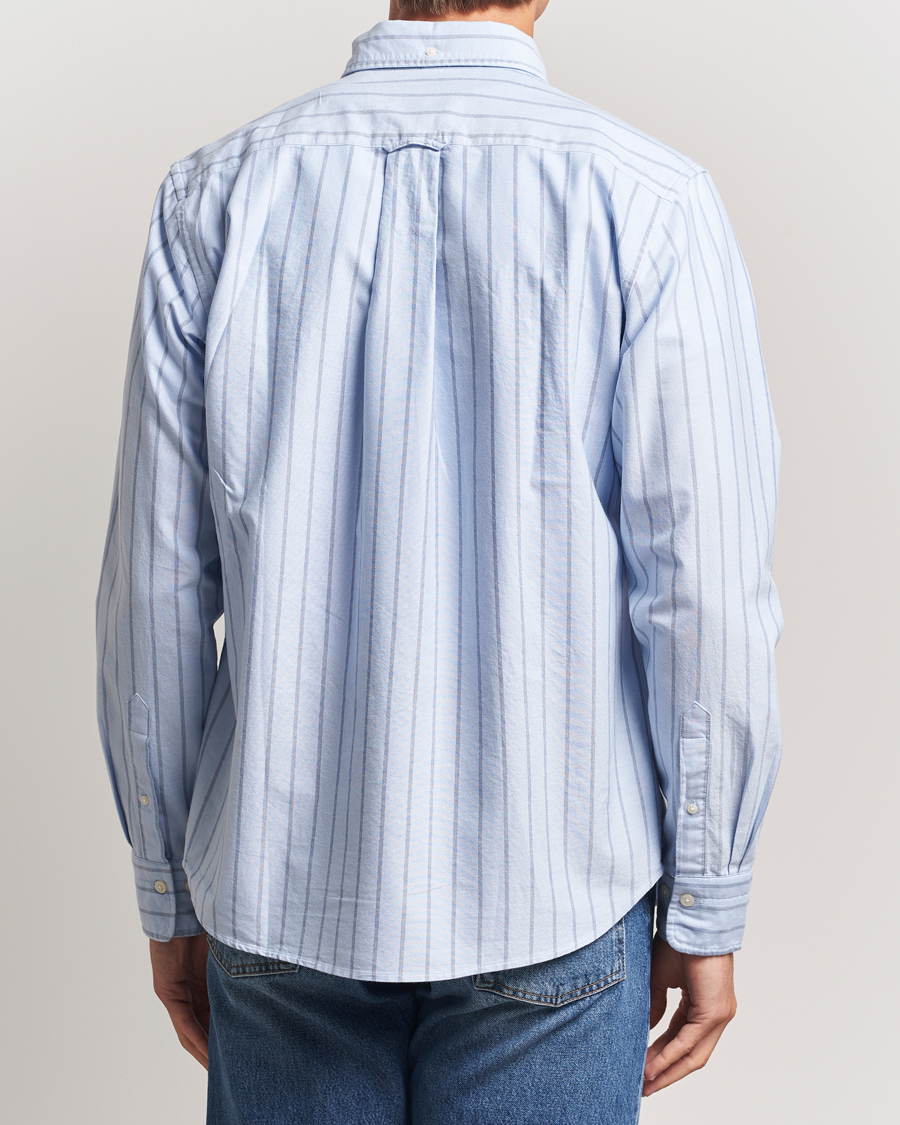 Herre | Skjorter | GANT | Regular Fit Classic Oxford Striped Shirt Light Blue