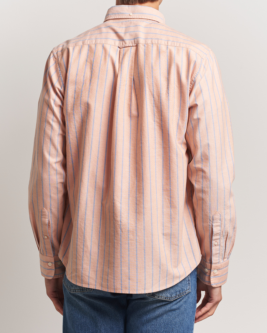 Herre | Skjorter | GANT | Regular Fit Classic Oxford Striped Shirt Orange