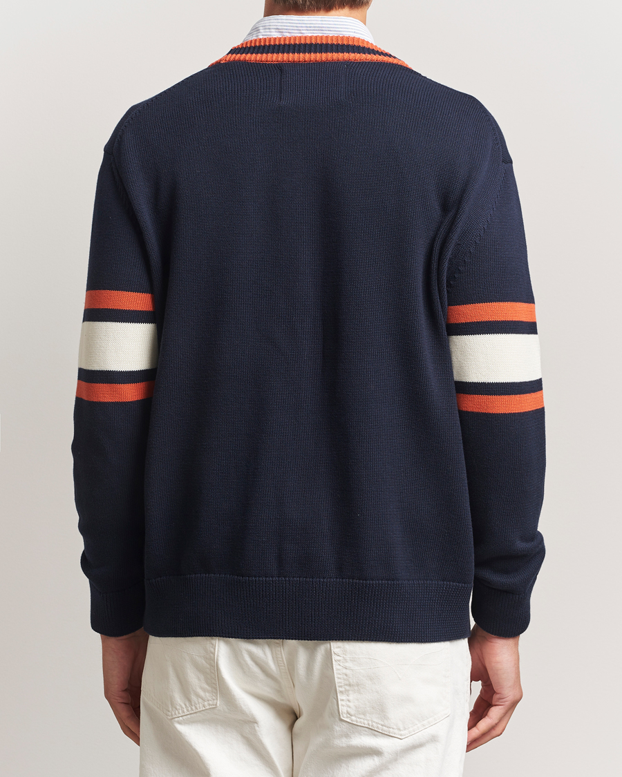 Herre | Trøjer | GANT | G-Badge Knitted Cardigan Evening Blue