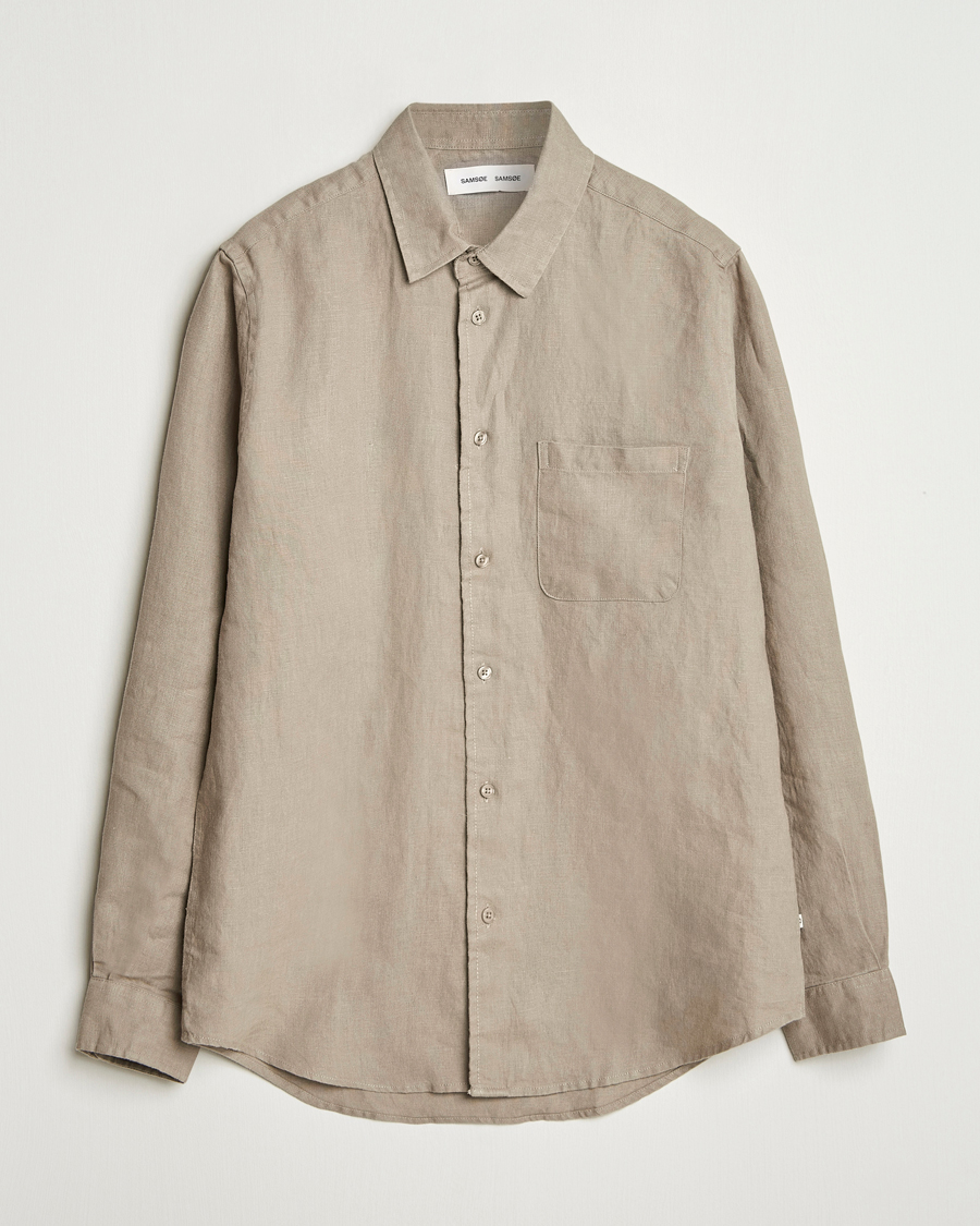 Herre | Skjorter | Samsøe Samsøe | Liam Linen Shirt Greige