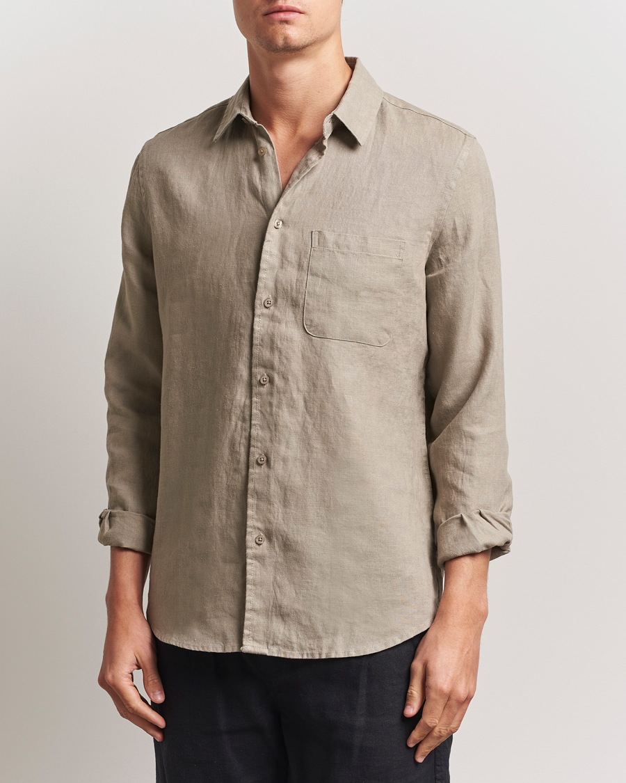 Herre | Skjorter | Samsøe Samsøe | Liam Linen Shirt Greige
