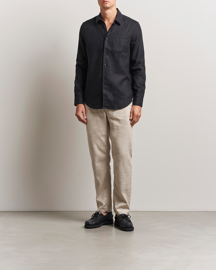 Herre | Skjorter | Samsøe Samsøe | Liam Linen Shirt Black