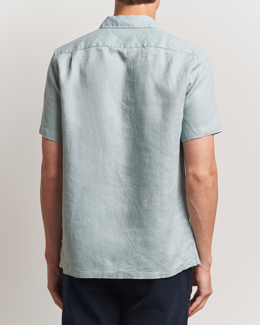 Herre | Skjorter | Samsøe Samsøe | Avan Linen Short Sleeve Shirt Abyss Green