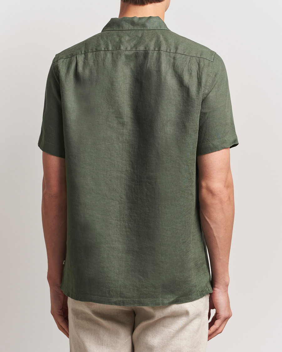 Herre | Skjorter | Samsøe Samsøe | Avan Linen Short Sleeve Shirt Climbing Ivy