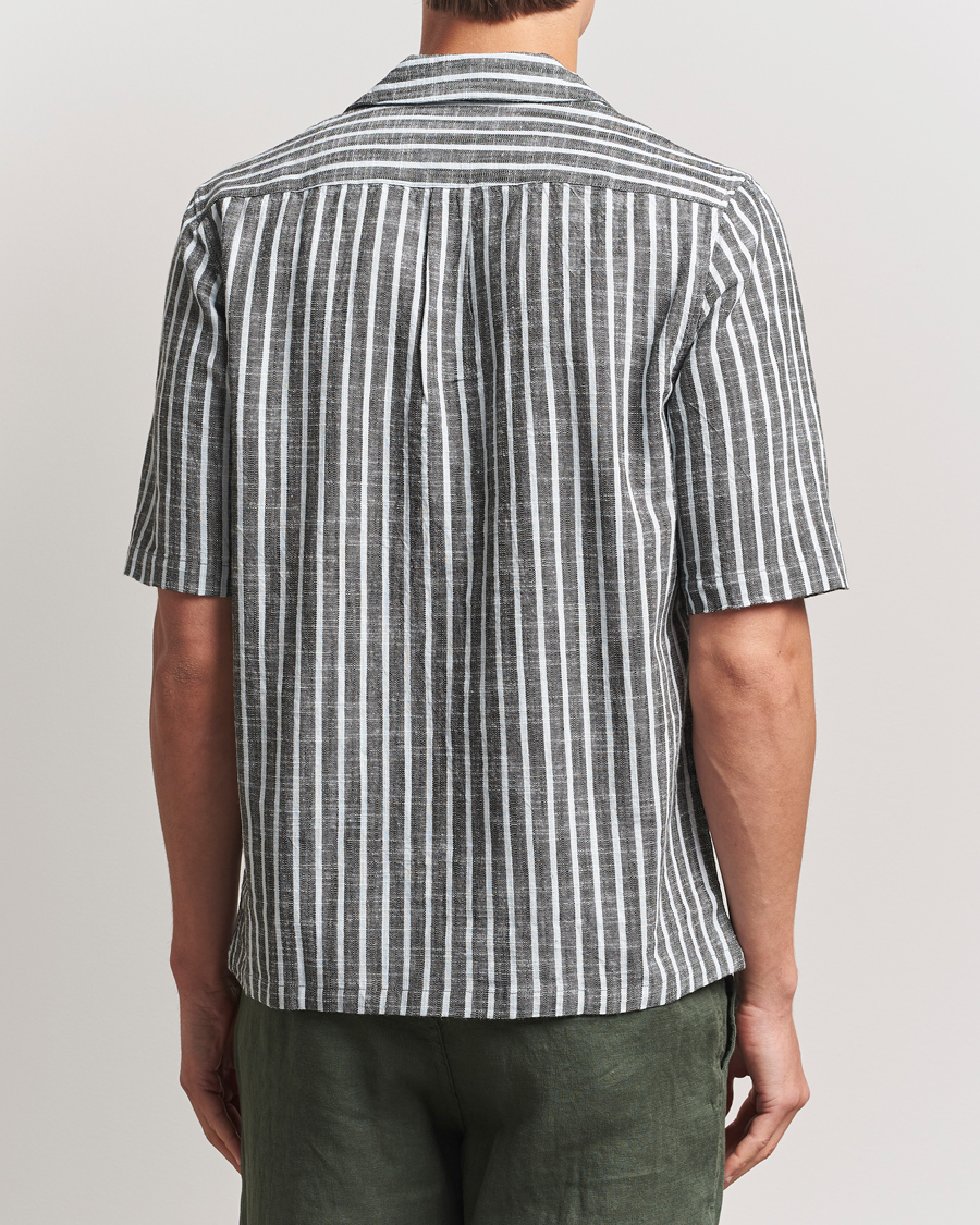 Herre | Skjorter | Samsøe Samsøe | Oscar Striped Short Sleeve Shirt Climbing Ivy