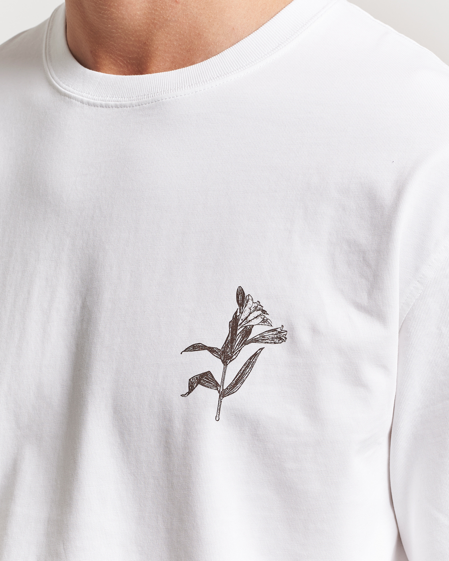 Herre | T-Shirts | Samsøe Samsøe | Printed Lily Crew Neck T-Shirt White