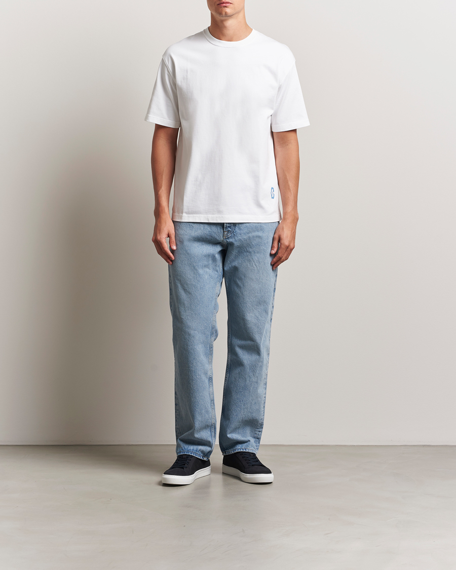 Herre | T-Shirts | Samsøe Samsøe | Printed Swirl Crew Neck T-Shirt White
