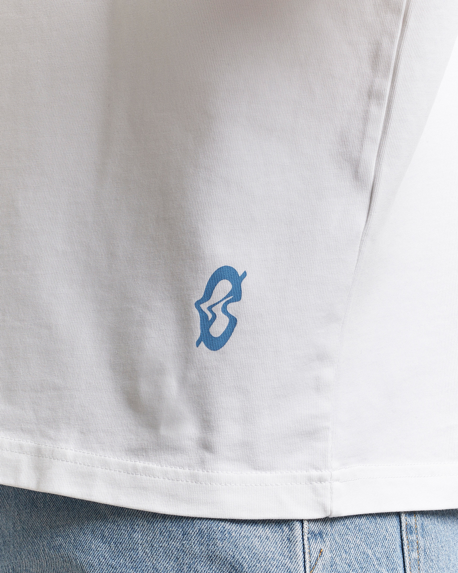 Herre | T-Shirts | Samsøe Samsøe | Printed Swirl Crew Neck T-Shirt White