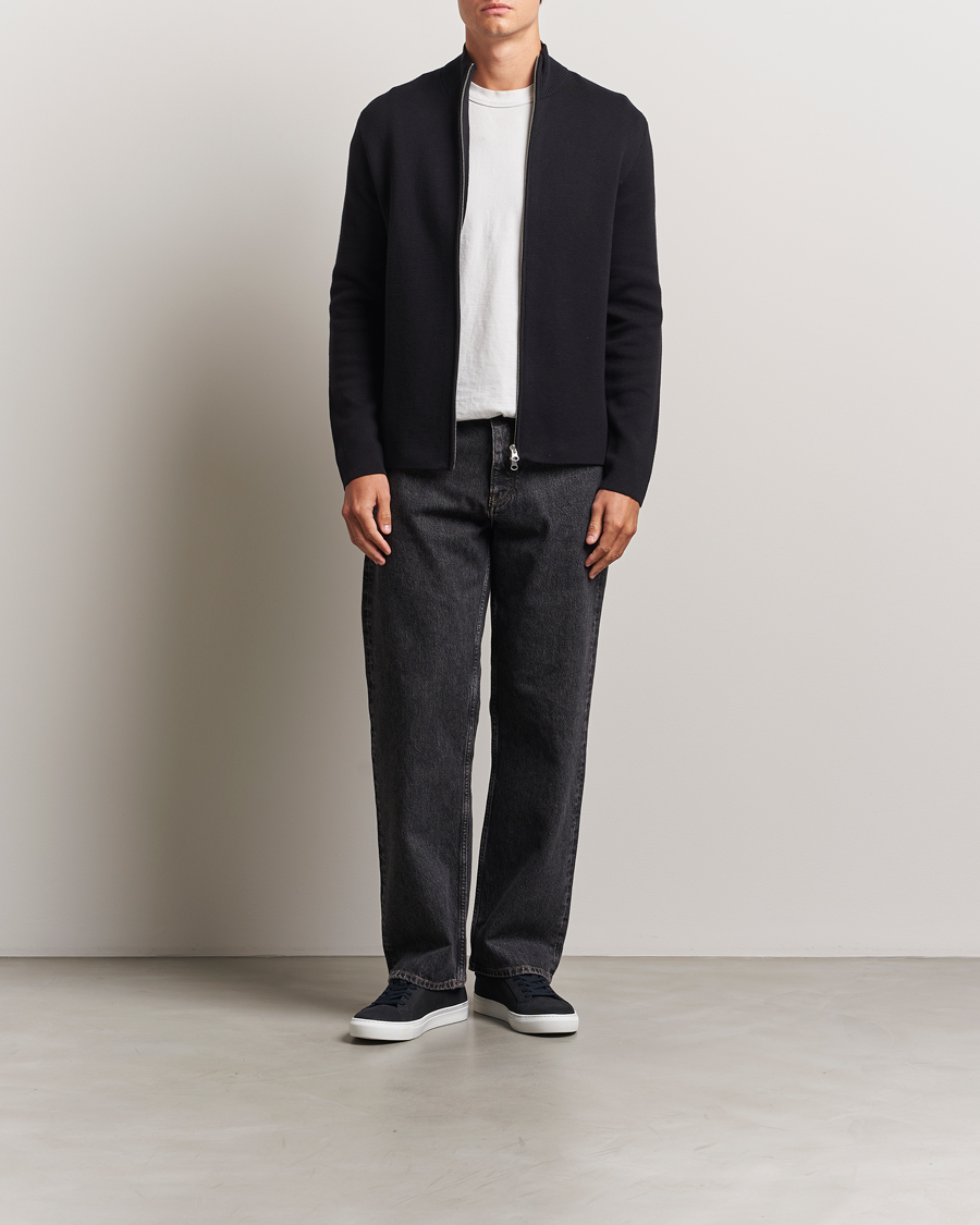 Herre | Trøjer | Samsøe Samsøe | Niklas Full Zip Sweater Black