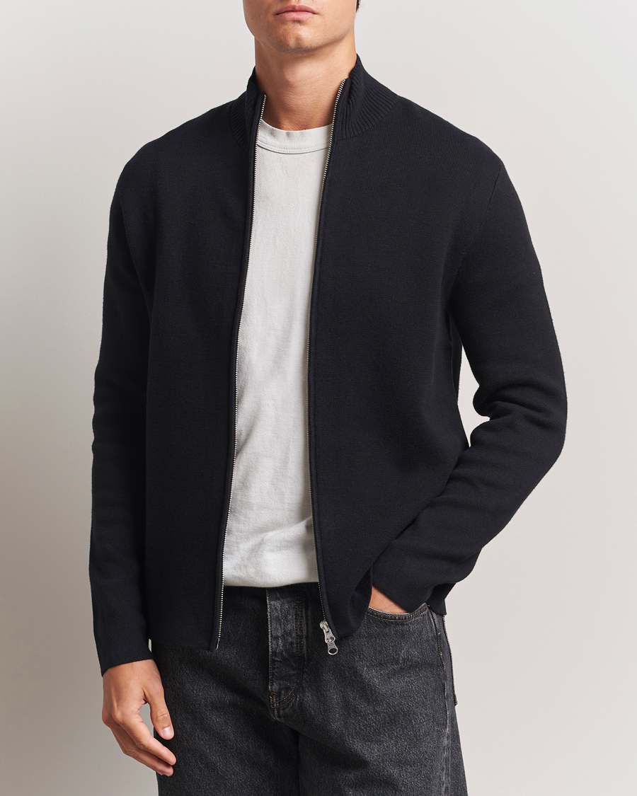 Herre | Trøjer | Samsøe Samsøe | Niklas Full Zip Sweater Black