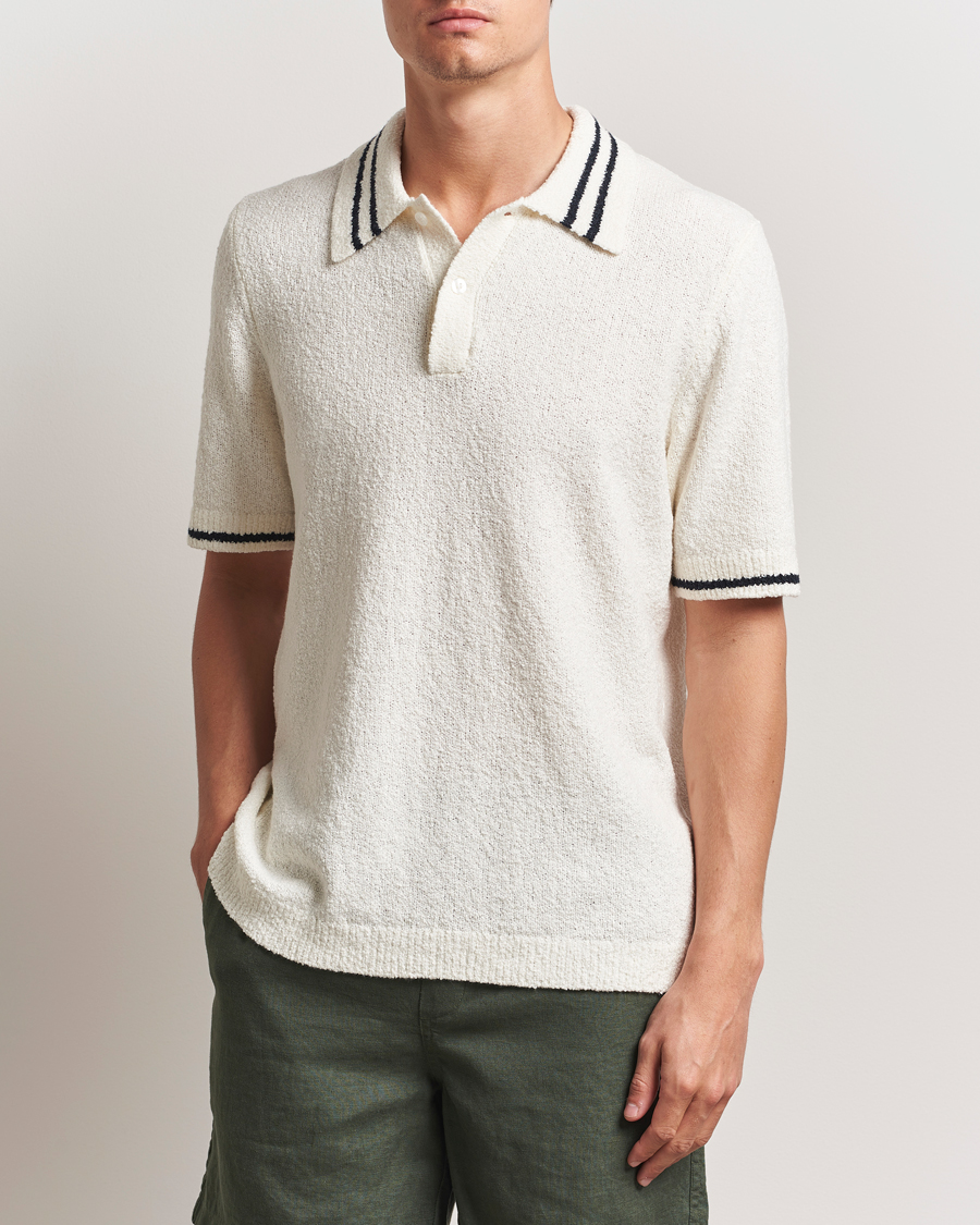 Herre | Polotrøjer | Samsøe Samsøe | Pedro Tipped Knitted Polo Clear Cream