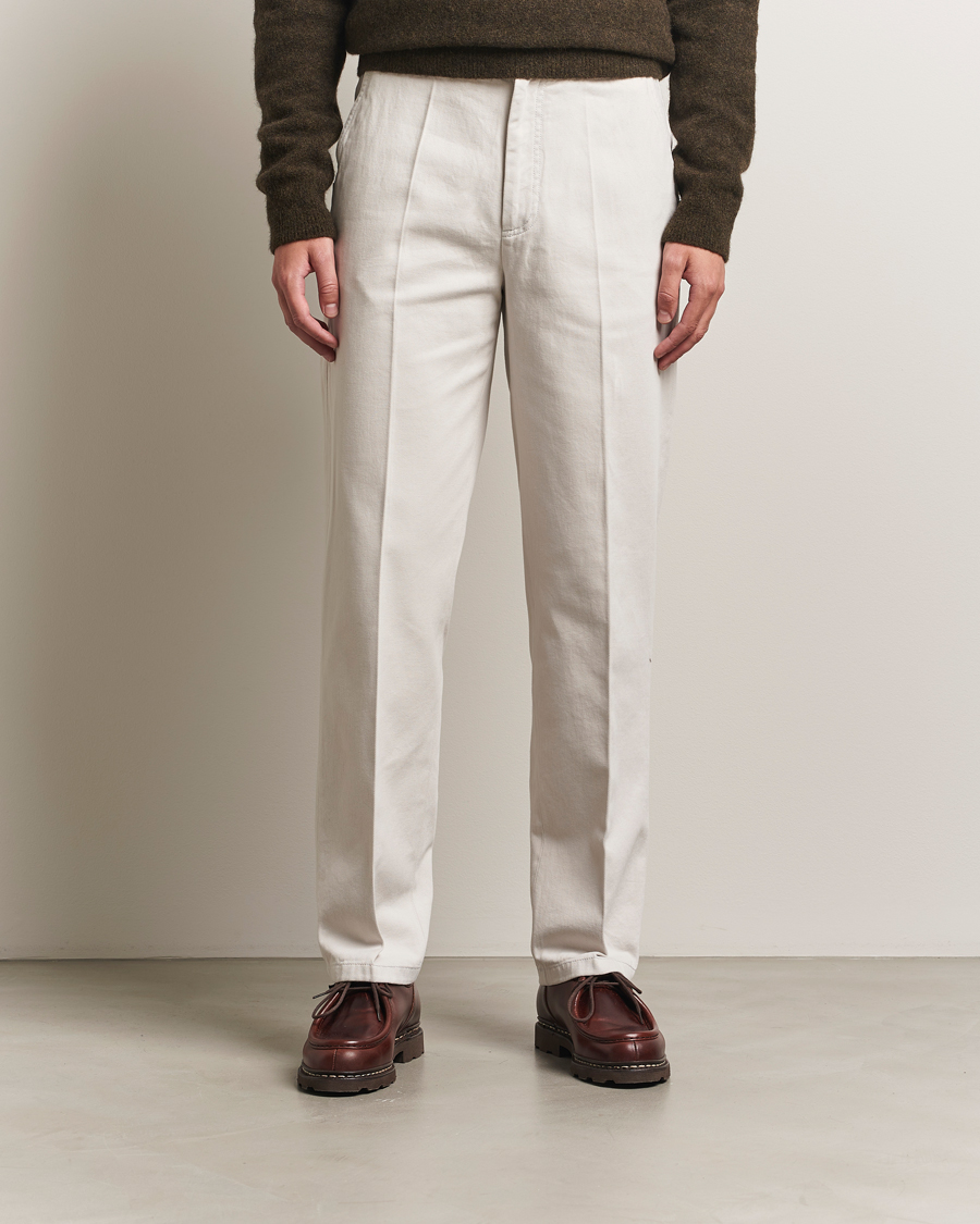 Herre | Bukser | Filippa K | Cotton Chino Trousers Chalk Grey