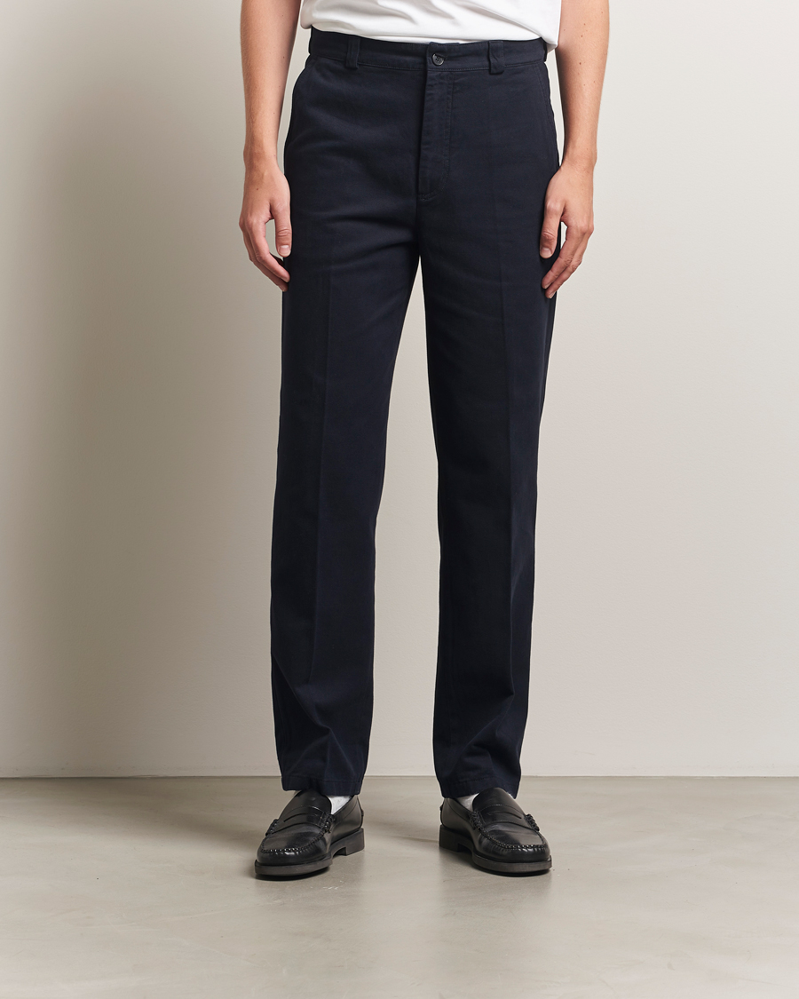 Herre | Bukser | Filippa K | Cotton Chino Trousers Navy