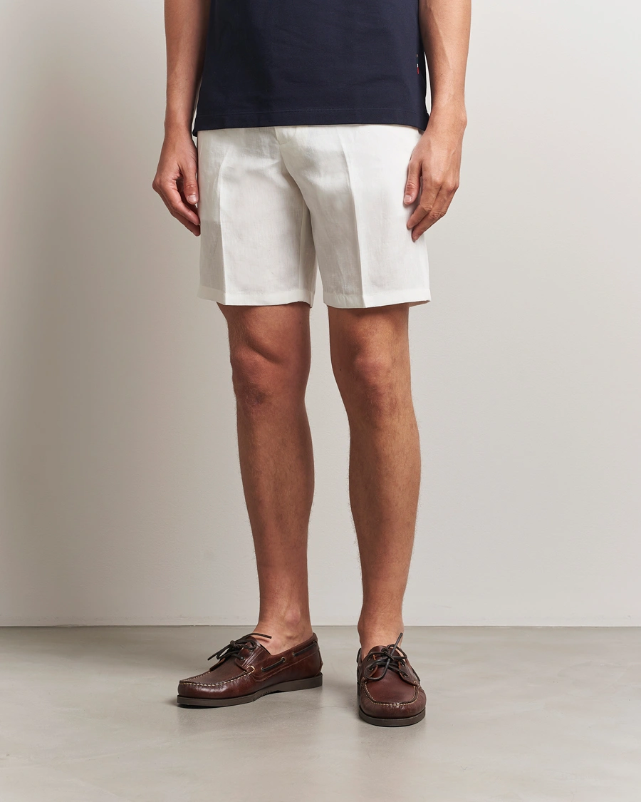 Herre | Shorts | Orlebar Brown | Norwich Italian Linen Shorts White Sand