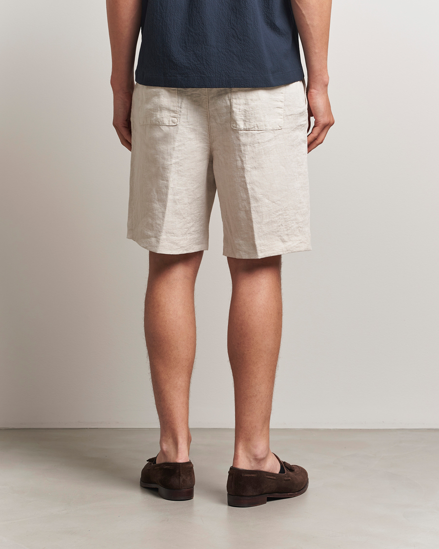 Herre | Shorts | Oscar Jacobson | James Casual Linen Shorts Cream