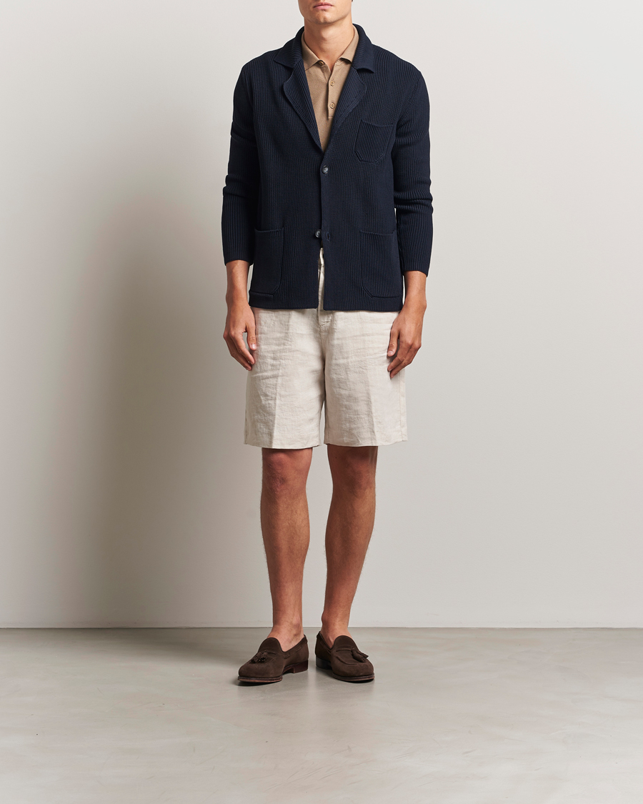 Herre | Trøjer | Oscar Jacobson | Camron Cotton Cardigan Navy