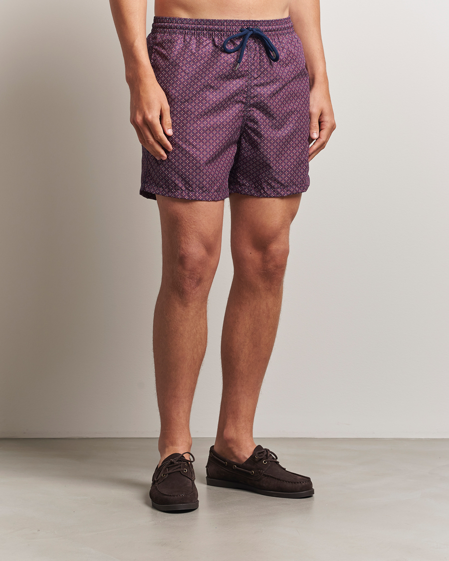 Herre | Badebukser | Oscar Jacobson | Printed Swimshorts Red/Navy