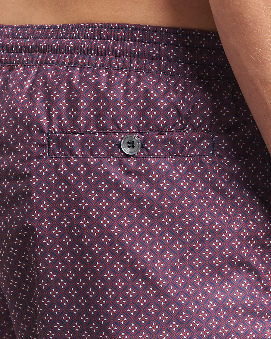 Herre | Badebukser | Oscar Jacobson | Printed Swimshorts Red/Navy