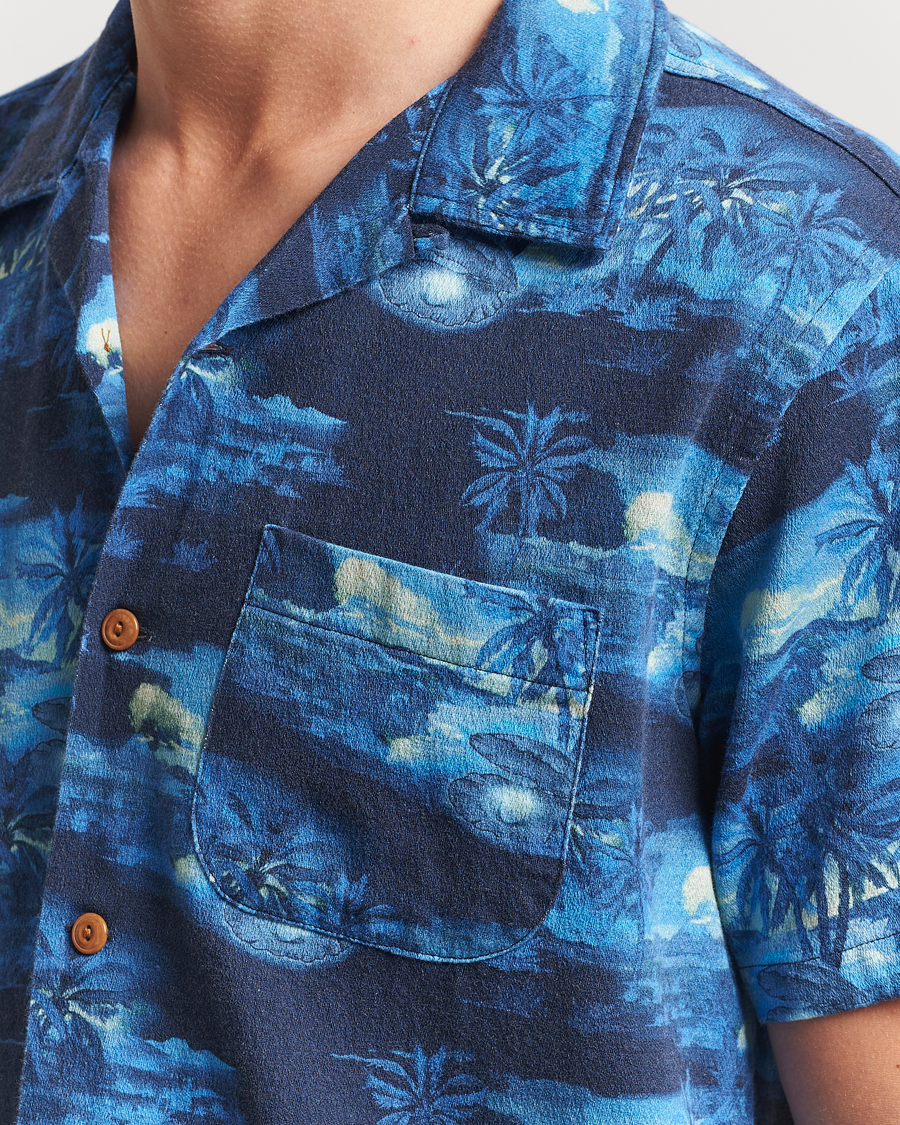 Herre | Skjorter | Nudie Jeans | Arvid Pearls Hawaii Shirt Blueberry