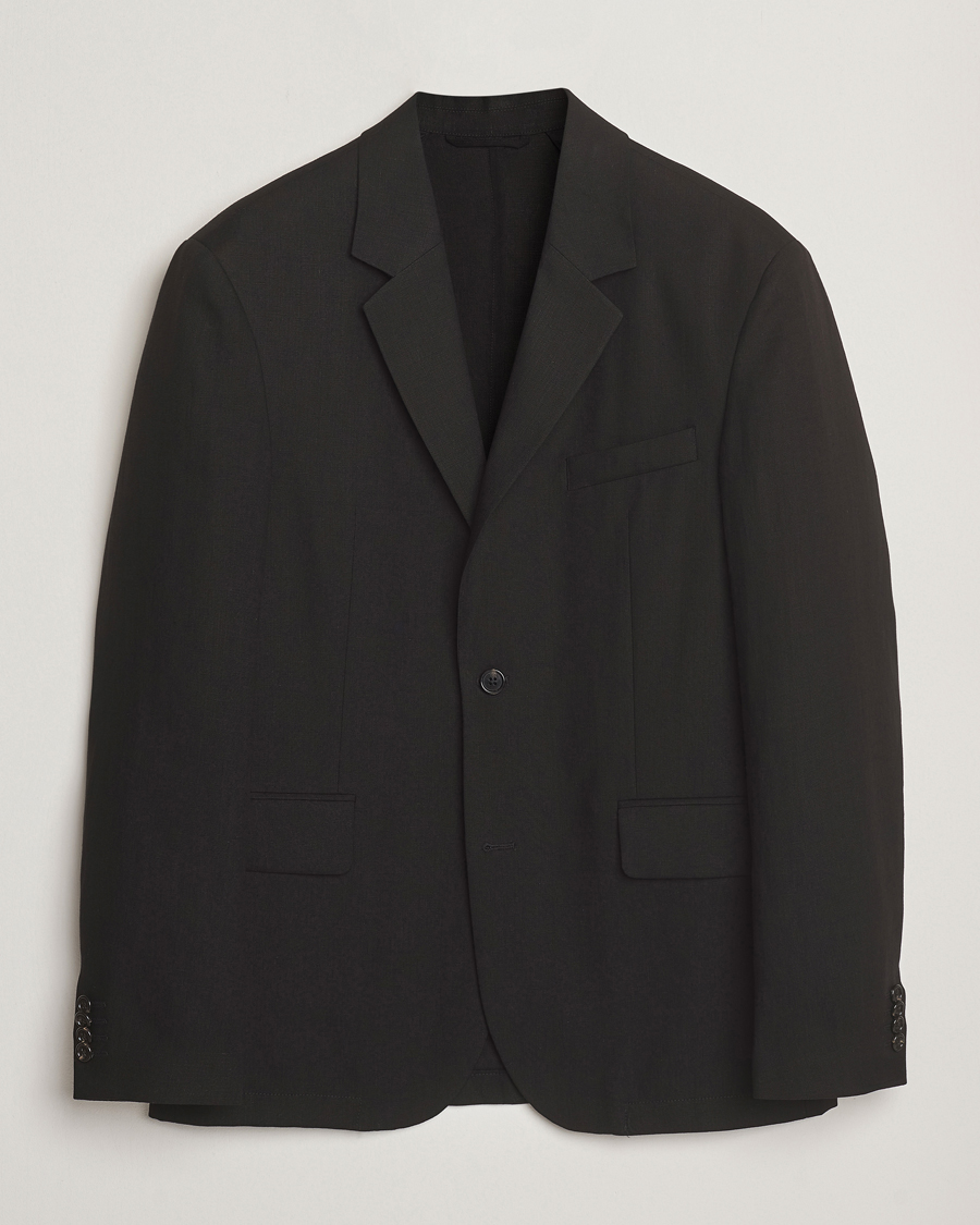 Herre | Blazere & jakker | J.Lindeberg | Alban Unlined Super Linen Blazer Black
